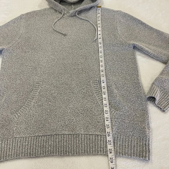 Knit Pull Over Sweater Hoodie Size Large - Picture 9 of 11